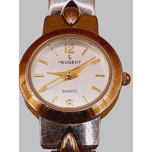 Peugeot 746 Watch Women's Silver And Gold Tone Bracelet WORKING Vintage Watch